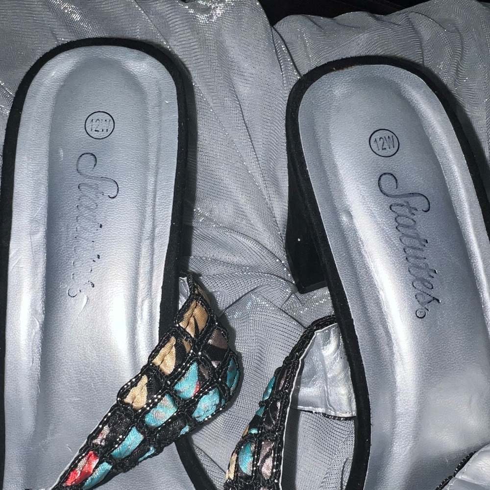 Beaded Multicolor Women's Heels - Picture 5 of 8